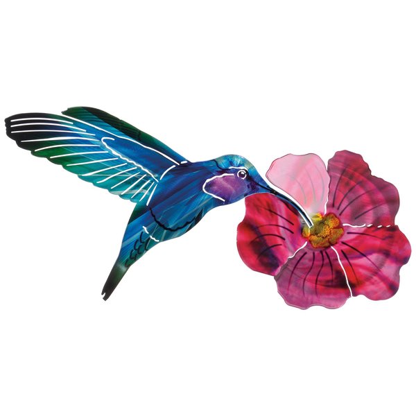 Next Innovations Hummingbird With Flower Metal Wall Art 101110002